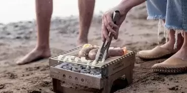 Casus Grill, Barbacoa desechable 100% biodegradable ideal caravanas, autocaravanas, camper y 4x4 overland.