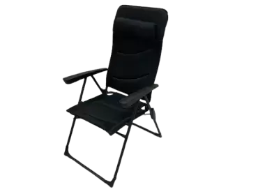 Silla con reposacabezas color Negro con resplado alto camping caravaning