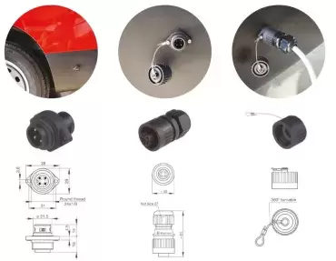 Cable de conexión externa con adaptador CEE 3 pines 10 metros mini plug 220V para cargadores de baterías de caravanas, autocaravanas, camper y 4x4 overland.