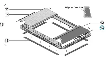 Recambio Kit de grapas de fijación para claraboyas Dometic Heki 2 para autocaravana, caravana y camper. Ref. 25-4460000107