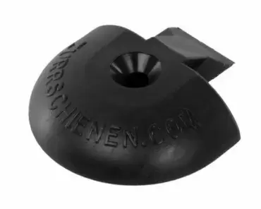 Tapa/terminal redondo color negro para barra de aluminio con espaciadores para ganchos remolque autocaravana / camper. Ref. 20-445770