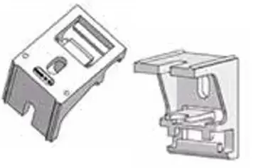 Enganche para guia de railes flexibles de cortina para caravanas, autocaravanas y camper.