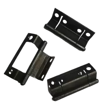 Bisagra blister 4 unidades 50x23 mm color bruñido para autocaravana, caravana y camper