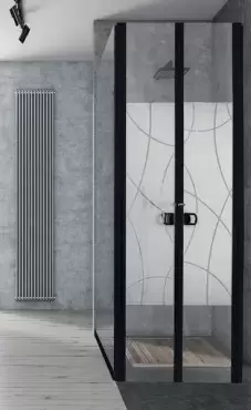 Mampara de baño 2 hojas plegables para autocaravana, caravana y camper