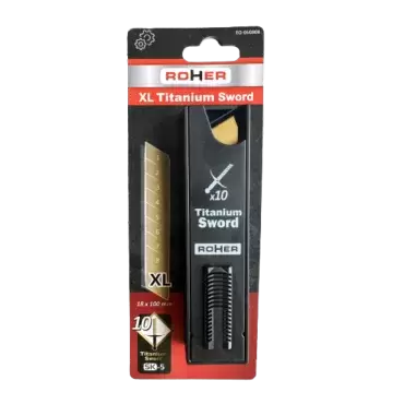 10 CUCHILLAS TRAPEZ PARA CUTTER 18 X 125 SK5-TITANIO