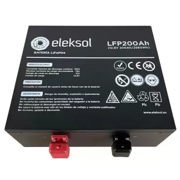 Batería de Litio LiFePO4 Bajo Asiento Eleksol 12.8V 200Ah con Bluetooth y BMS integrado para autocaravanas y camper.