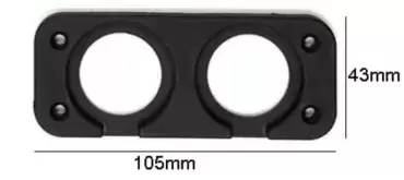 Marco doble para tomas de USB, voltímetros etc de caravanas, autocaravanas y camper.