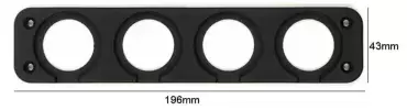 Marco cuadruple para tomas de USB, voltímetros etc de caravanas, autocaravanas y camper.