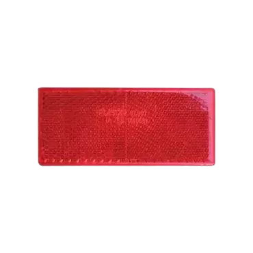 Reflector adhesivo rojo 90x40 mm para autocaravana, caravana y camper.