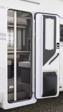 Tirador puerta de entrada de caravanas y autocaravanas color gris oscuro. - Ref. 10-325018