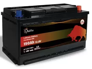 Bateria Litio 150Ah 12.8V LiFePO4 debajo del asiento con Bluetooth BMS para autocaravanas y camper.