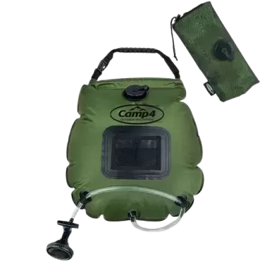 Ducha solar portatil de 20 litros para camper y 4x4 overland.