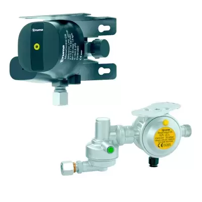 Monocontrol de gas, horizontal y vertical, y detectores de fugas de gas en spray, para autocaravanas, caravanas, camping y camping.